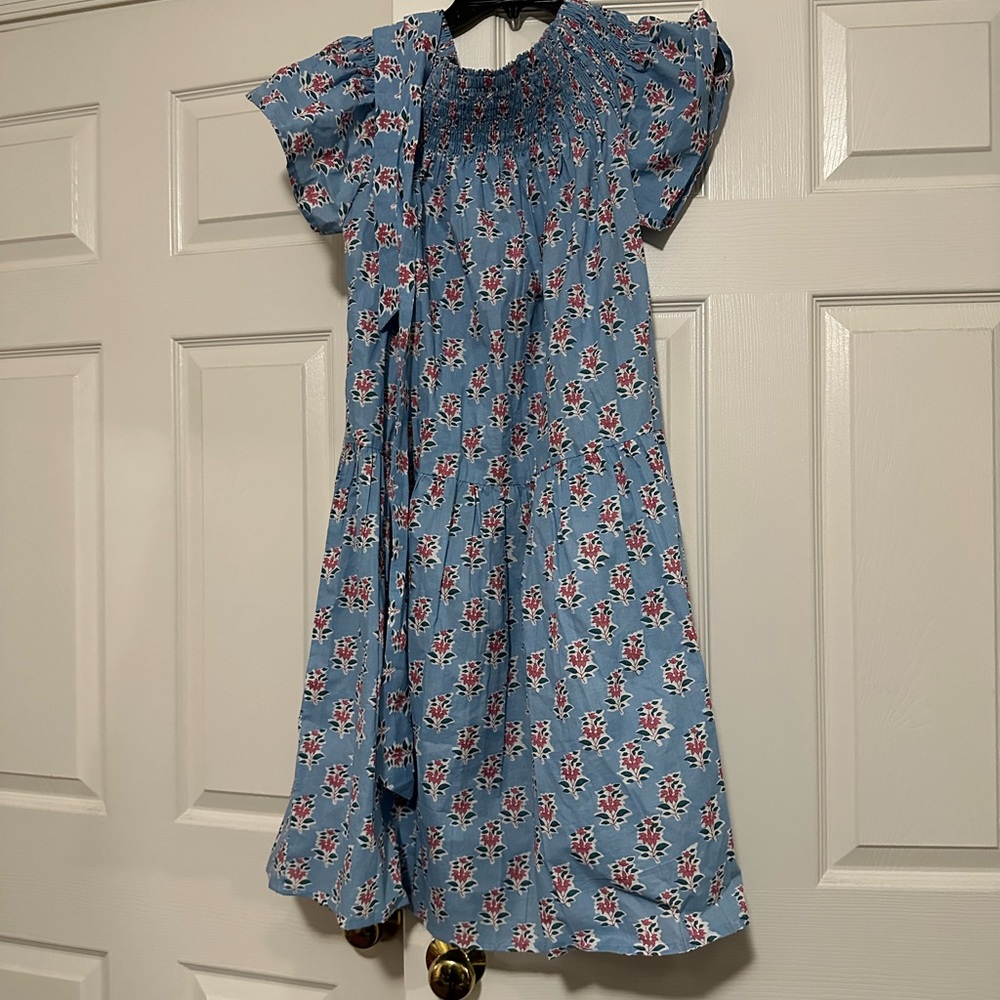 NWOT Marea Louise Shortie Dress Blue Floral M Medium